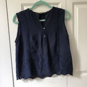 Zara Navy sleeveless top